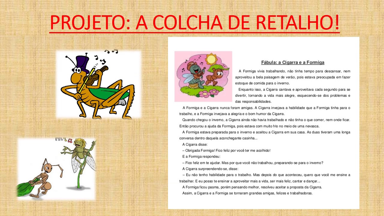 Texto A Colcha De Retalhos Com Interpretação