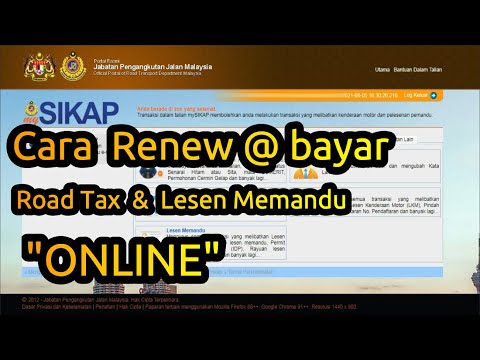 Cara renew roadtax