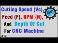What Is Cnc Machine Cutting Speed, Feed, Rpm And Depth Of Cut And How It Is Calculate In Cnc Hindi