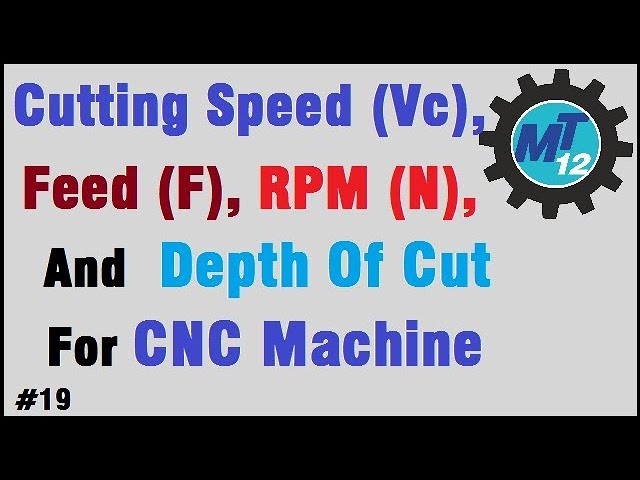 Cutting speed feed and depth of cut formula