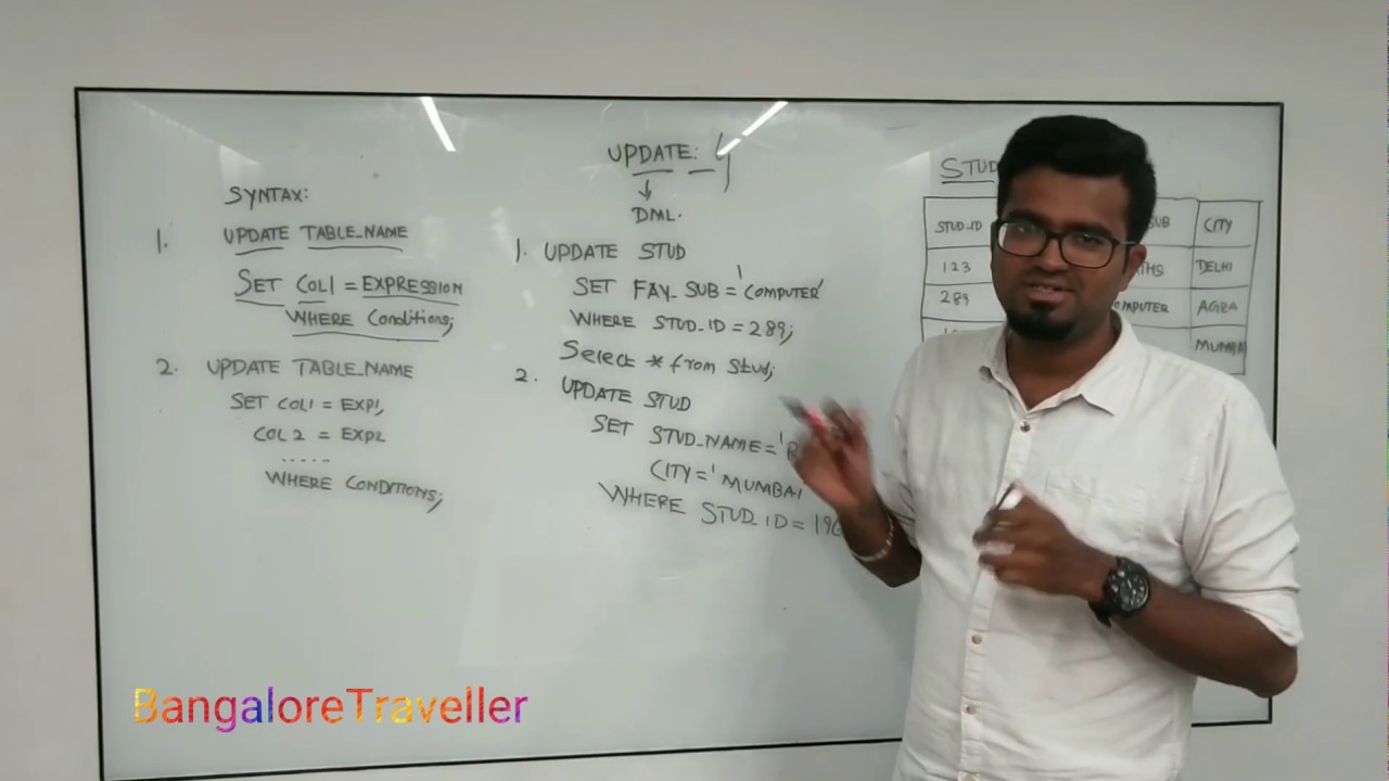 6 update statement oracle sql youtube