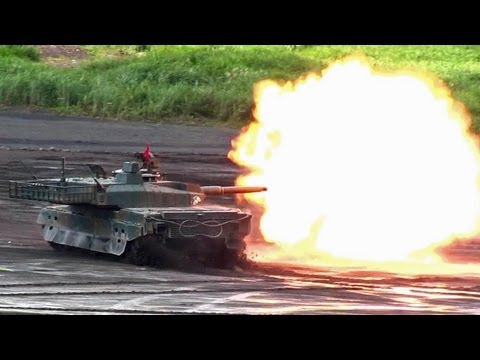 Japanese Army Firepower - Japan Ground Self-Defense Force annual military drills JGSDF Type 10 Tank
