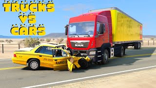 TRUCKS VS CARS CRASH - BEAMNG DRIVE