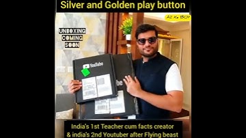 Youtube Award A2 sir Silver play button reward A2 motivation #a2sir#shorts#arvindarora