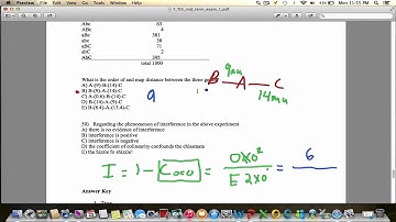 Genetics! interference example problem