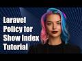 Laravel. Policy for show index