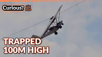 Plane Trapped on Zipline 100m High Rescue Drama