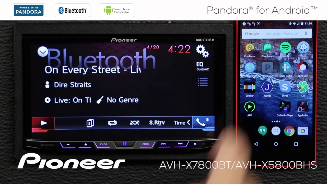 How To AVHX7800BT Pandora for Android YouTube