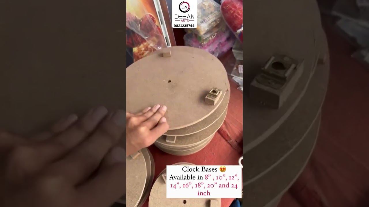 Mdf clock base available in all sizes