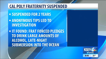 Cal Poly fraternity suspended for hazing, alcohol violations