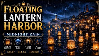 Floating Lantern Harbor 🏮 Rain Ambience | Sleep & Relax