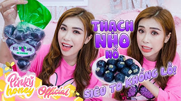Thử Thách Ăn Nho Thạch Nổ Kyoho Siêu To Nổ Đùng !? | PINKY HONEY