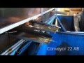 Electric shaker conveyor in production with triple chutes