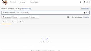 Searching EBSCOhost at Seton Hill University