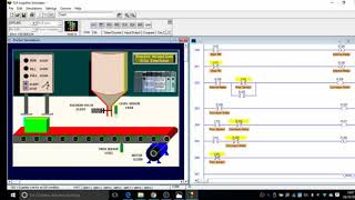 P L C Programming-Allen Bradley-Silo Simulation