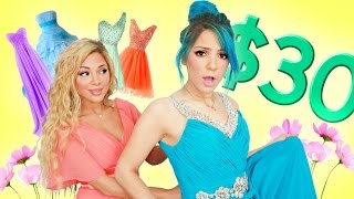 TRYING ON PROM DRESSES UNDER $30!!