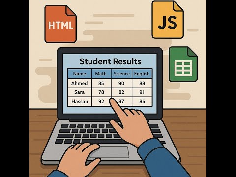 بناء نظام عرض نتائج الطلاب باستخدام HTML وJavaScript وجداول Google Sheets لاصحاب المواقع 