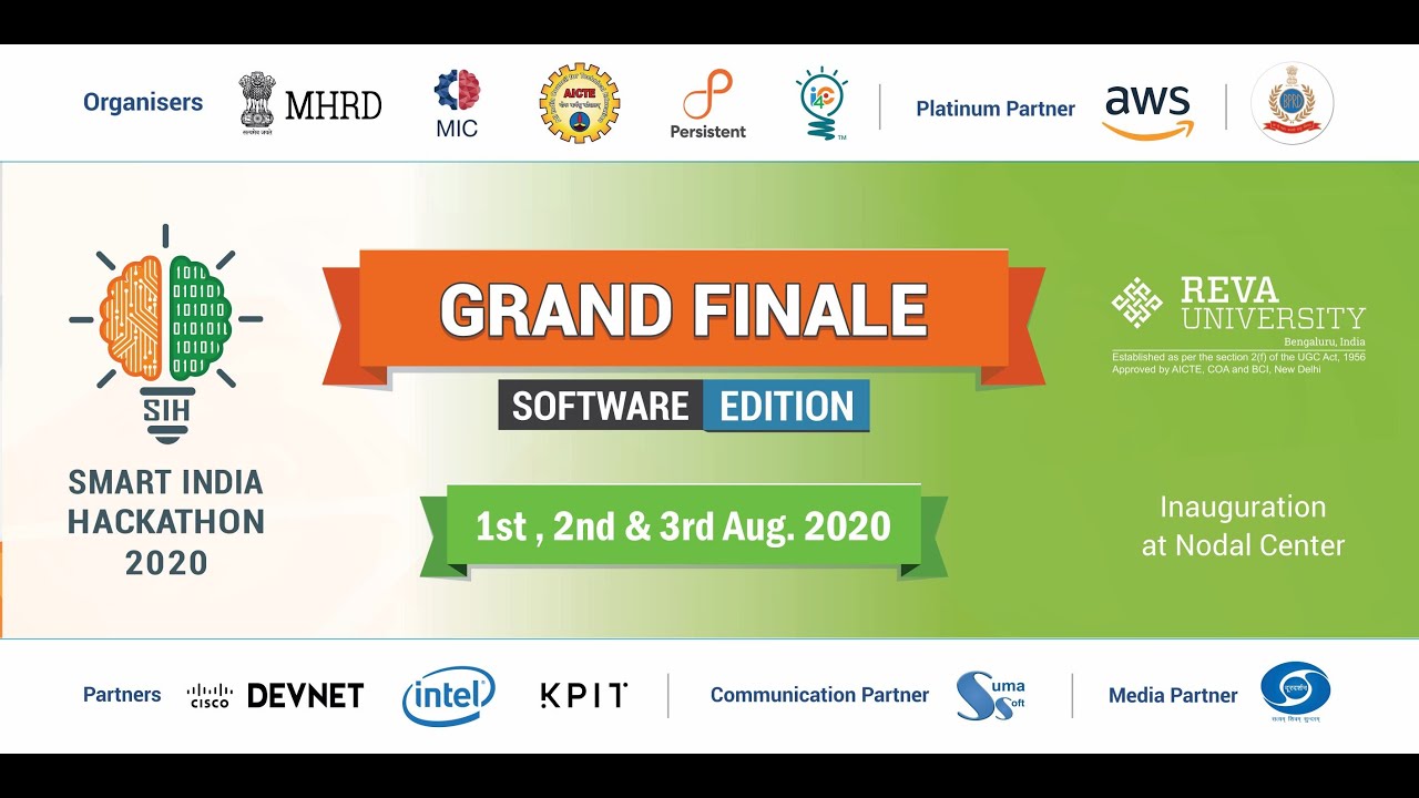 Smart India Hackathon 2020 at REVA University inauguration - YouTube