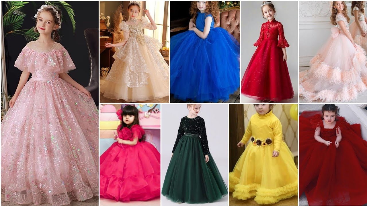 Baby Girl Ball Gown Design Party Wear Net Frock & Maxi Design for