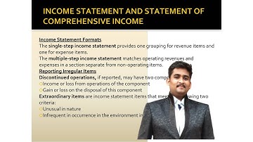 CMA Part 1- Income Statement and Comprehensive income ( Section A)