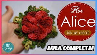 FLOR DE CROCHÊ PASSO A PASSO MODELO ALICE |  AULA EXCLUSIVA DO CLUB | DISPONÍVEL POR TEMPO LIMITADO