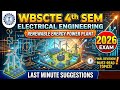 WBSCTE 4th Sem Renewable Energy Power Plant Suggestions 2026 | Electrical Engineering