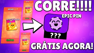 CORRE QUE TÁ GRÁTIS SUPER ABERTURA DE PIN PACKS GANHEI ÉPICOS NO BRAWL STARS