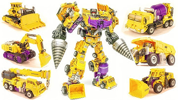 Menemukan Mainan Transformers di proyek, Combiner Devastator Jinbao yellow & Devastator NBK Green