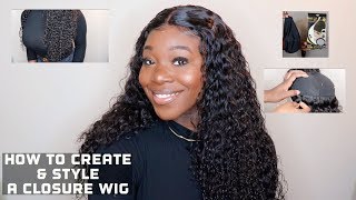 HOW TO MAKE &amp; INSTALL A CLOSURE WIG *VERY DETAILED FROM START TO FINISH* | Alipearl Hair