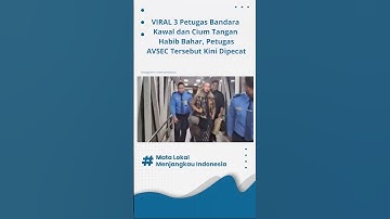 VIRAL! Tiga Petugas Bandara Kawal dan Cium Tangan Habib Bahar, Petugas AVSEC Tersebut Kini Dipecat