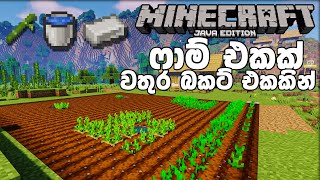 This is how I make a survival farm using one water bucket in Minecraft Pc Gameplay #2