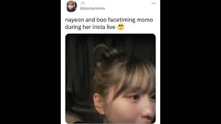 Twice Nayeon And Boo Facetiming Momo During Her Insta Live