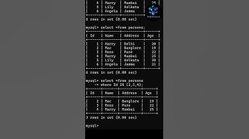 MySQL IN Operator | IN Operator with example #viralshort #mysql #in #inoperator #viralvideo #backend