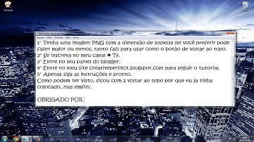 Como colocar botão de Voltar ao Topo - Blogger #2