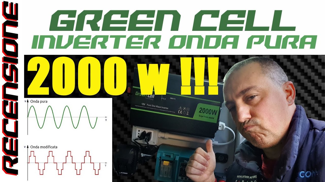 Inversor 12v 220v 300w Green Cell® Onda Pura