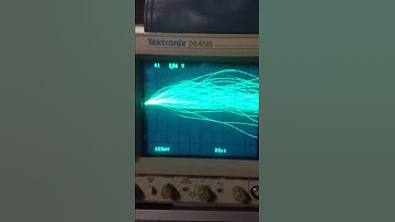 Oscilloscope display of credence playing.