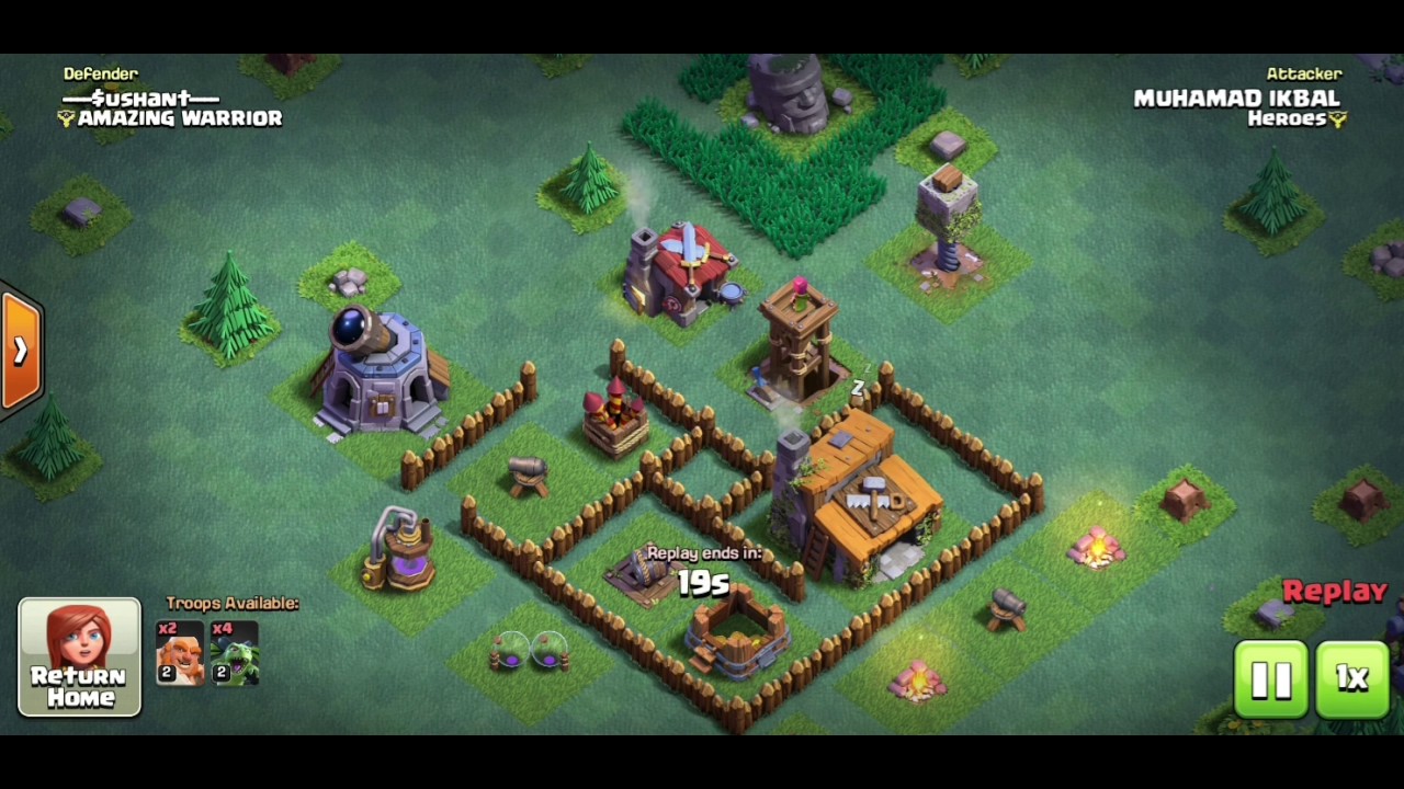 coc builder hut level 4 trap base.