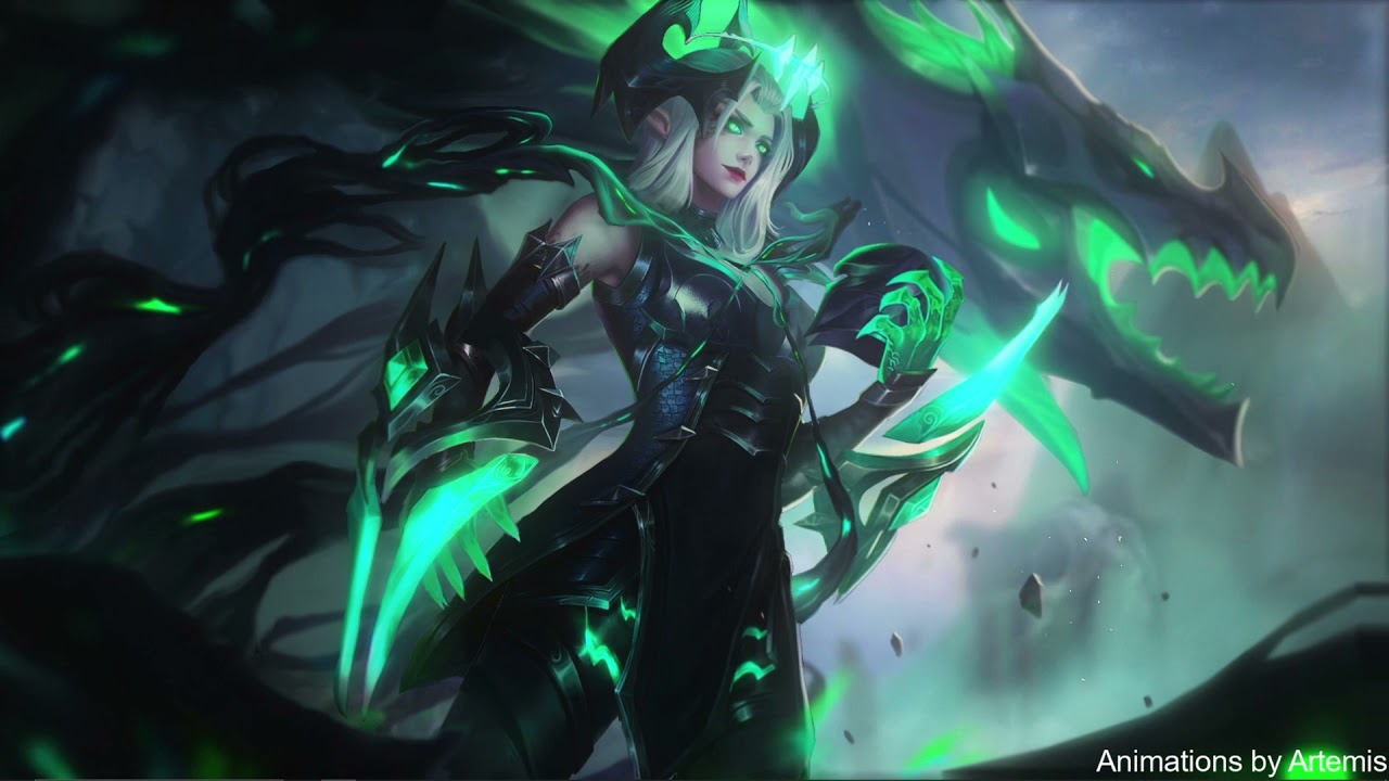 Live wallpaper: League of Legends - Ruined Shyvana by Wei Jie Wang
