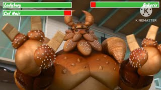 Ladybug And Cat Noir Vs Bakerix With Healthbars Hd Miraculous Ladybug