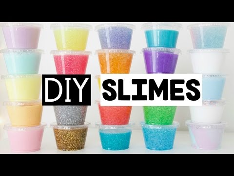 MAKING 25 AMAZING DIY SLIMES - Four EASY Slime Recipes!
