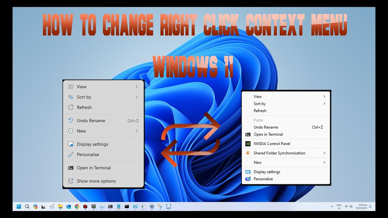 How to Restore old Right click Context menu in #windows11 - YouTube