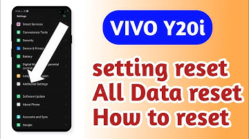 VIVO Y20i , setting reset All Data reset How to use
