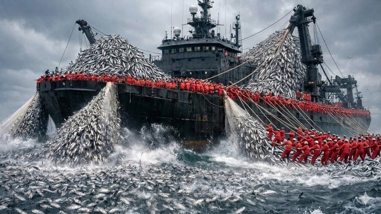 Гигантский траловый промысел: что внутри высокотехнологичного гиганта, вылавливающего миллионы се...