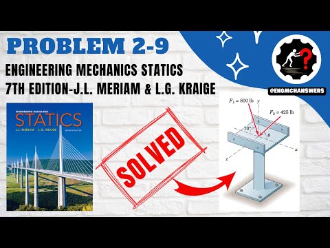 Problem 2.9 | Engineering Mechanics Statics - YouTube