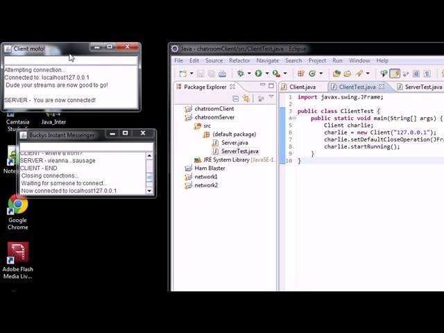 Intermediate Java Tutorial 59 Running Buckys Instant Messenger Youtube