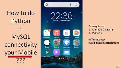 MySQL+Python Connectivity