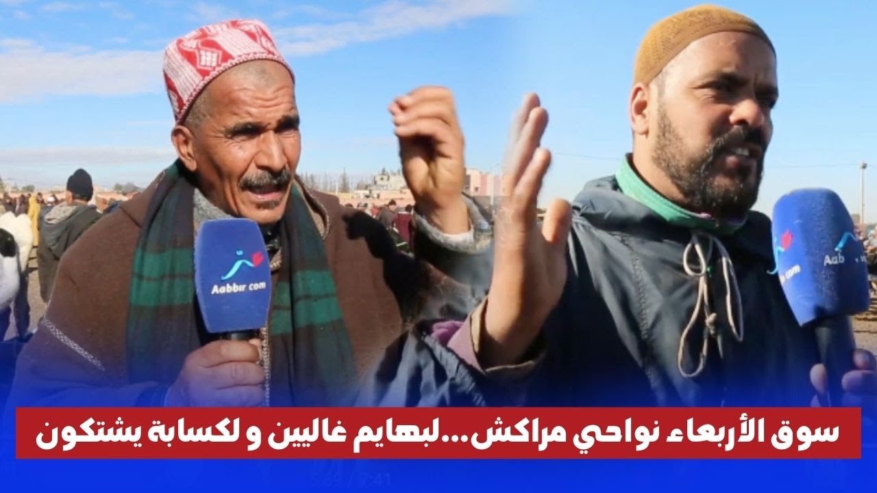 سوق الأربعاء نواحي مراكش: الحولي العيان داير 1600 درهم والبقر دايرين 7000 درهم.. شوفوهم كيف دايرين