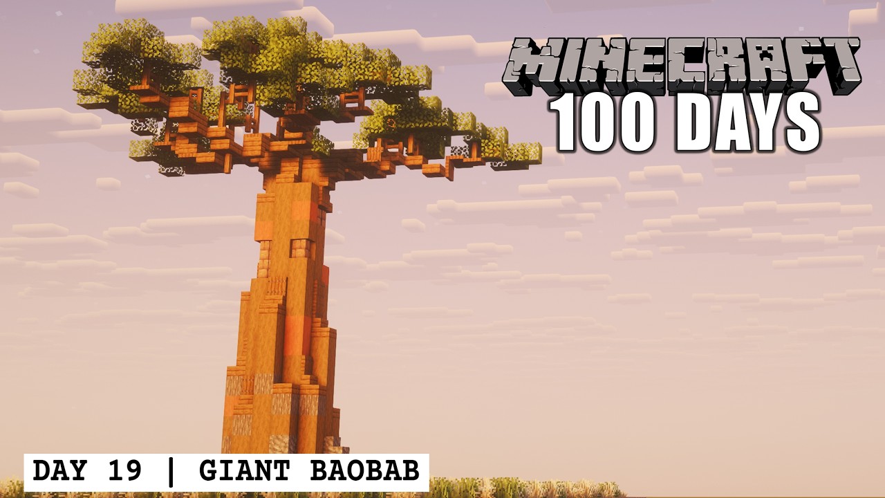 Building a custom tree every day for a 100 days | Day 19 | Giant Baobab ...