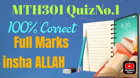 MTH301 Quiz No1 Spring 2023 Soultion 100% | virtual University of Pakistan| vumth301quiz file