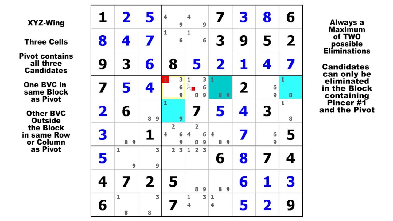 The Sneaky XYZ Wing Sudoku Tutorial 24 YouTube